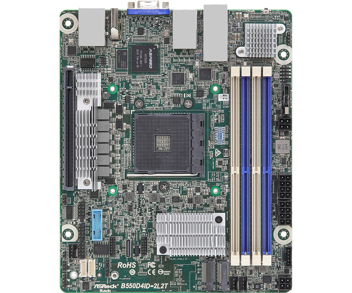 ASRock Rack Motherboard B550D4ID-2L2T