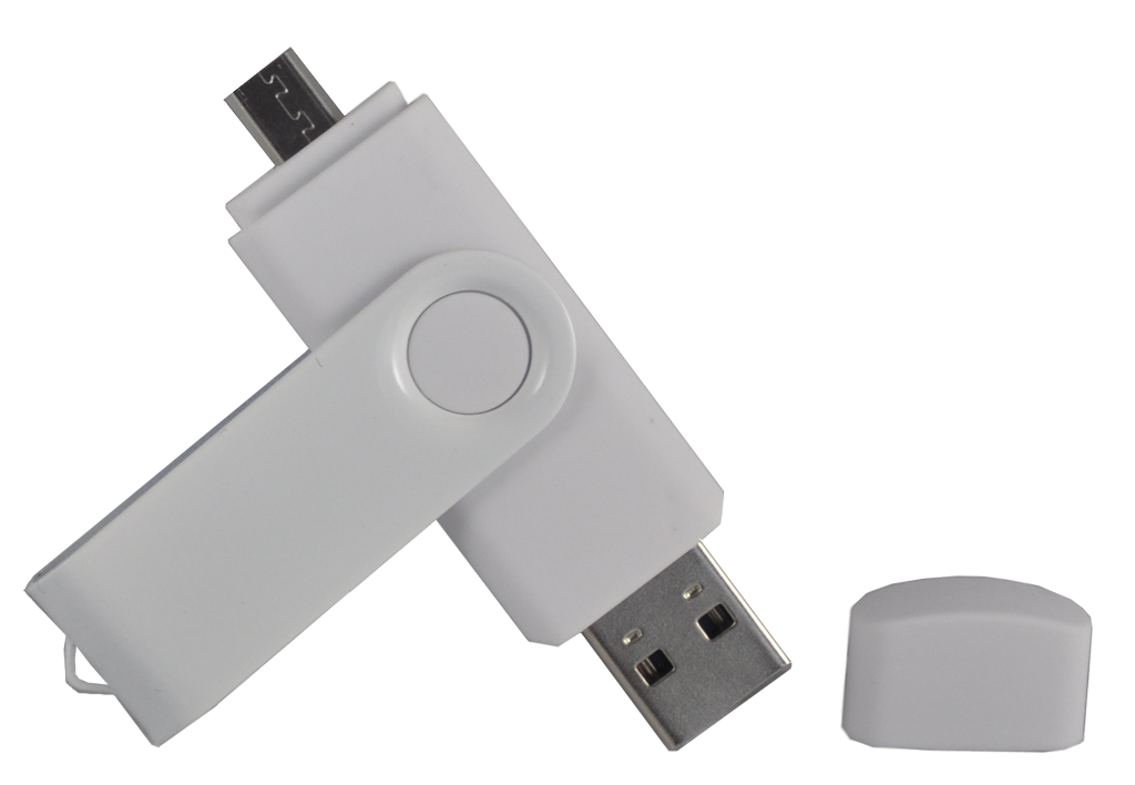 32GB Maxflash OTG USB2.0 and microUSB Drive, white, Retail
