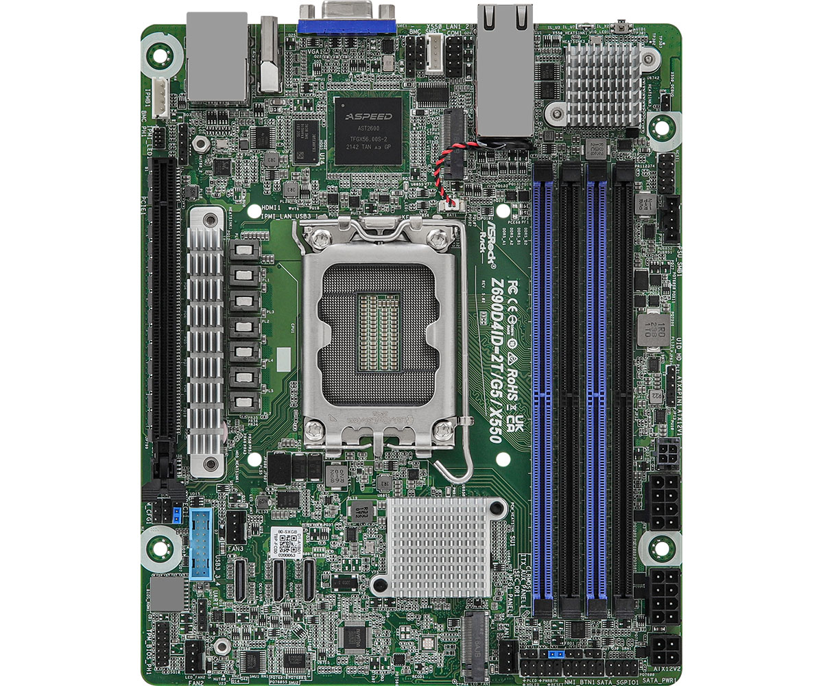 ASRock Rack Motherboard Z690D4ID-2T/G5/X550