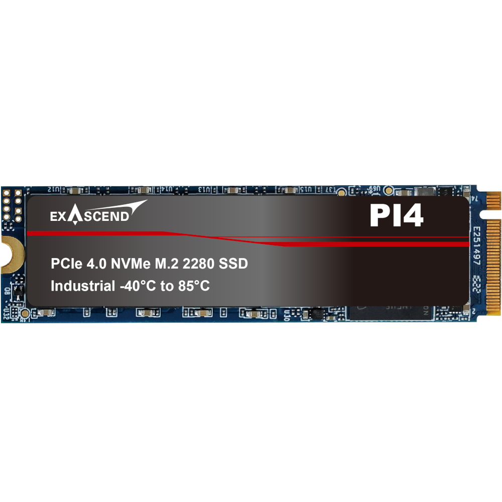 480GB Exascend PI4-series SSD NVMe M.2 2280 I-TEMP