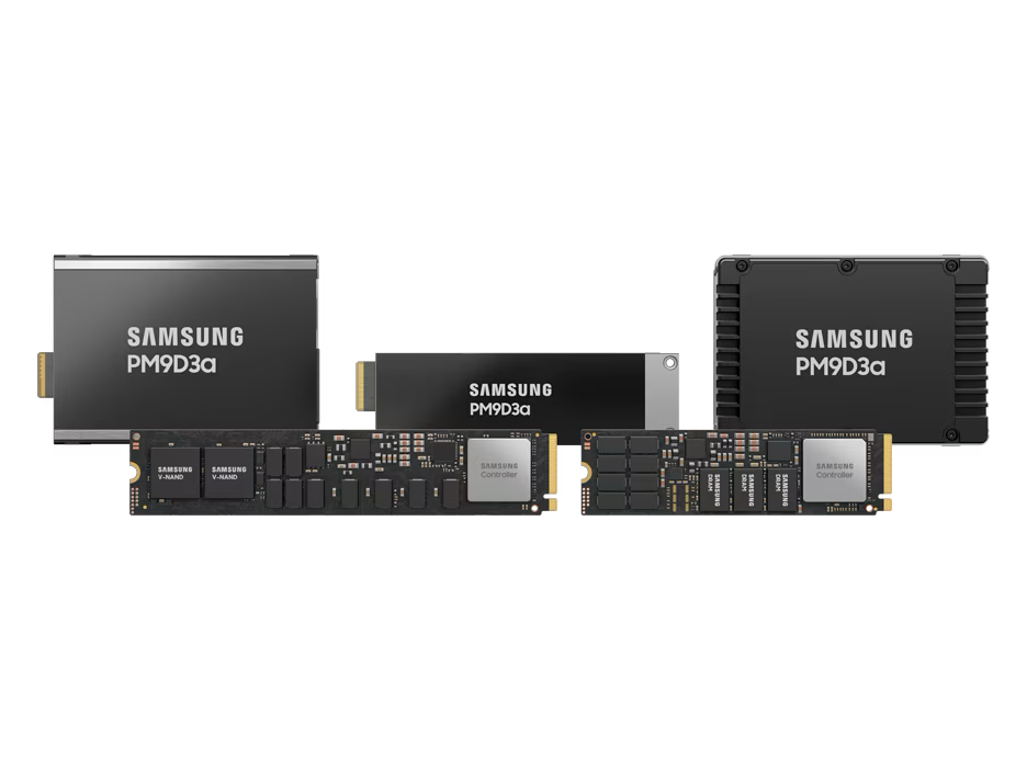 Samsung PM9D3a NVMe SSD in U.2, E1.S, M.2 und E3.S für Data-Center-Server