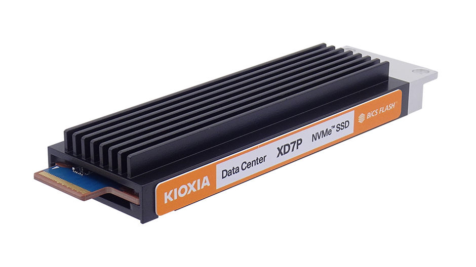 3.84TB KIOXIA SSD XD7P E1.S NVMe Heatsink