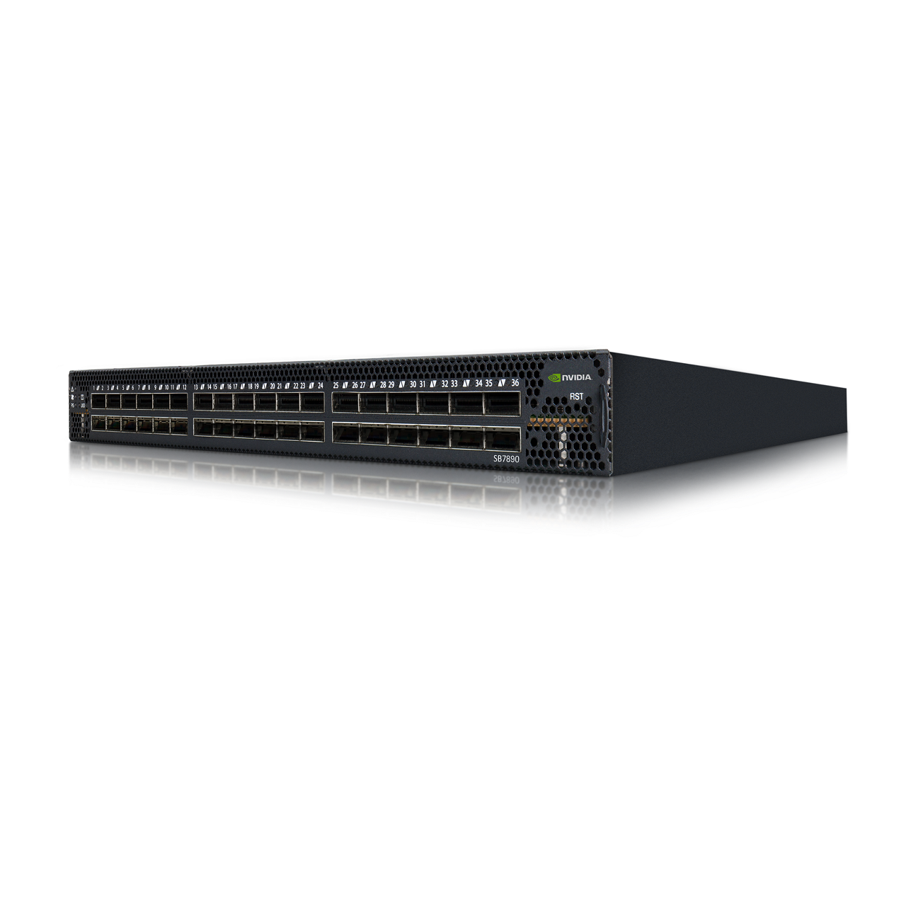 NVIDIA Switch-IB 2 EDR InfiniBand 1U Switch, unmanaged, 36 QSFP28 ports, P2C airflow