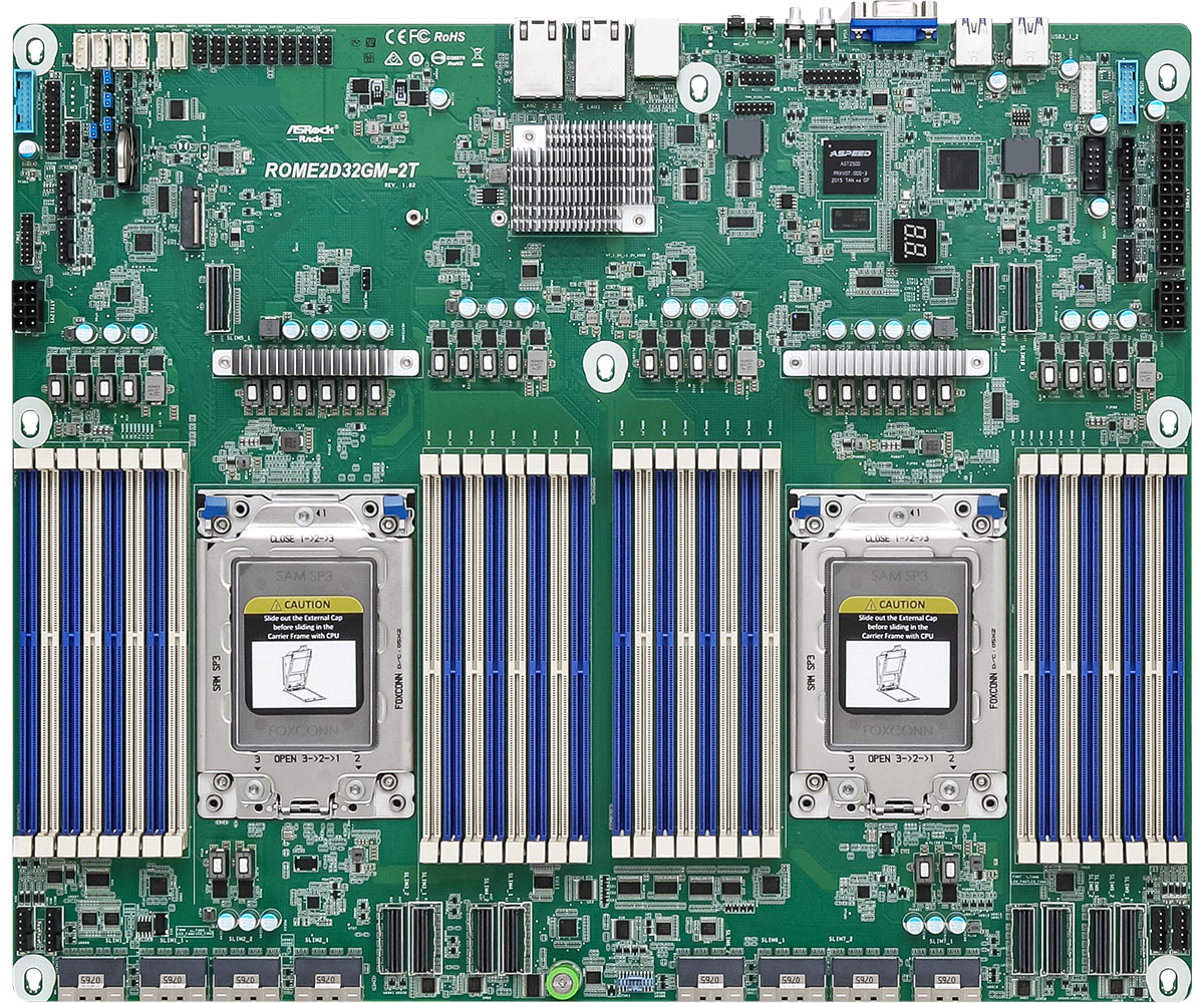 ASRock Rack Motherboard ROME2D32GM-2T