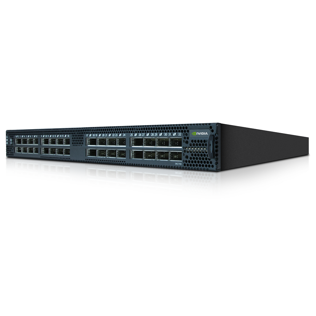 NVIDIA Spectrum 40GbE, 1U Open Ethernet Switch, Mellanox Onyx-OS, x86 CPU, P2C airflow, 32 QSFP28 ports