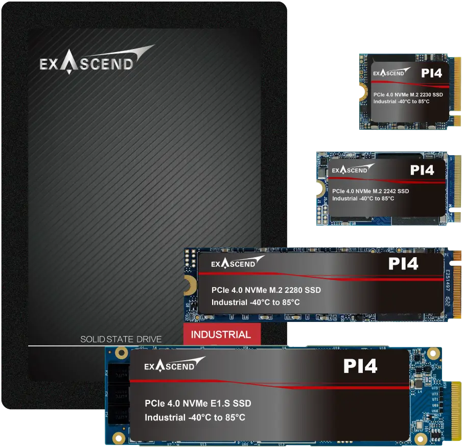 Exascend PI4 SSD industrial temperature range