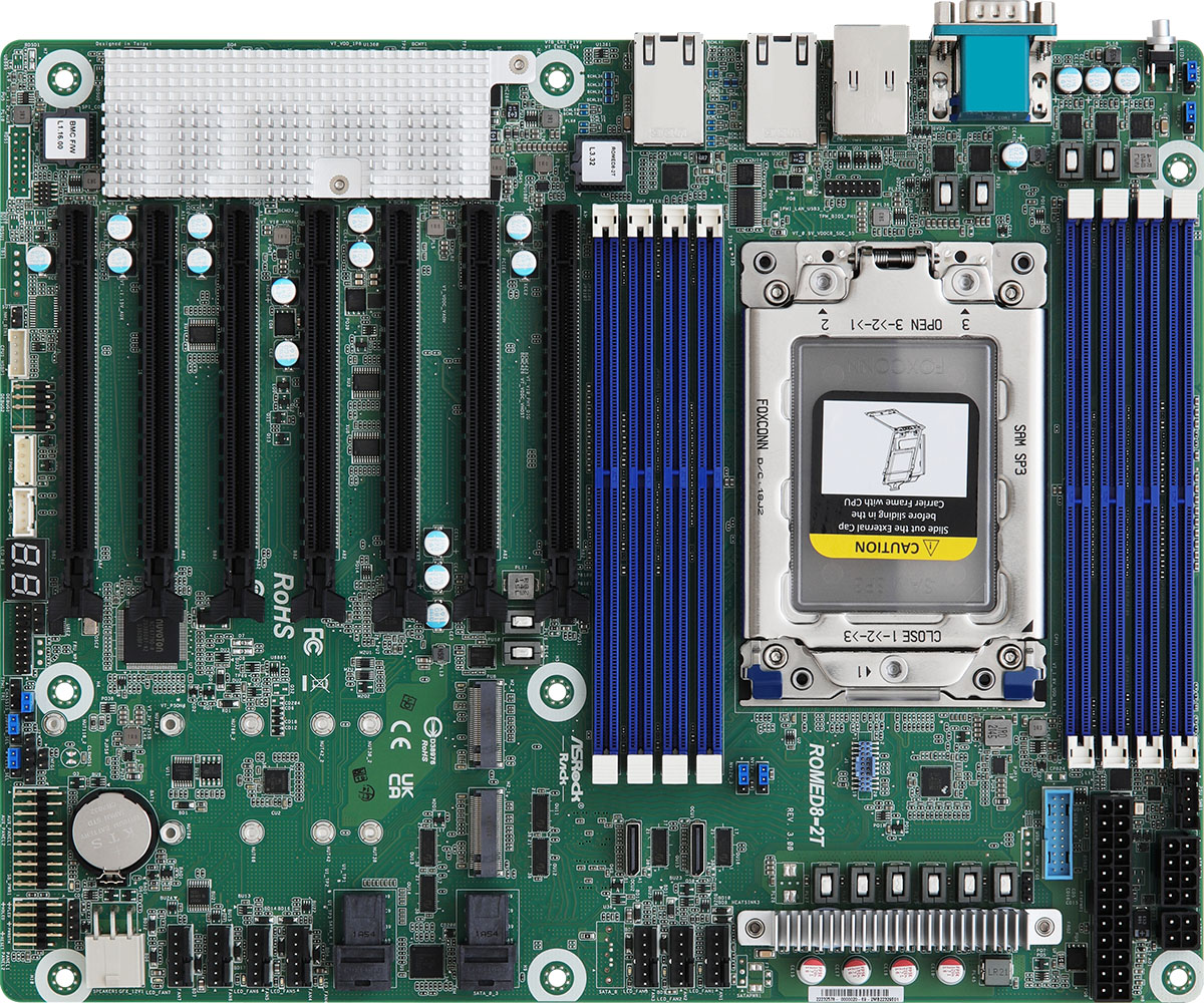 ASRock Rack Motherboard ROMED8-2T/BCM
