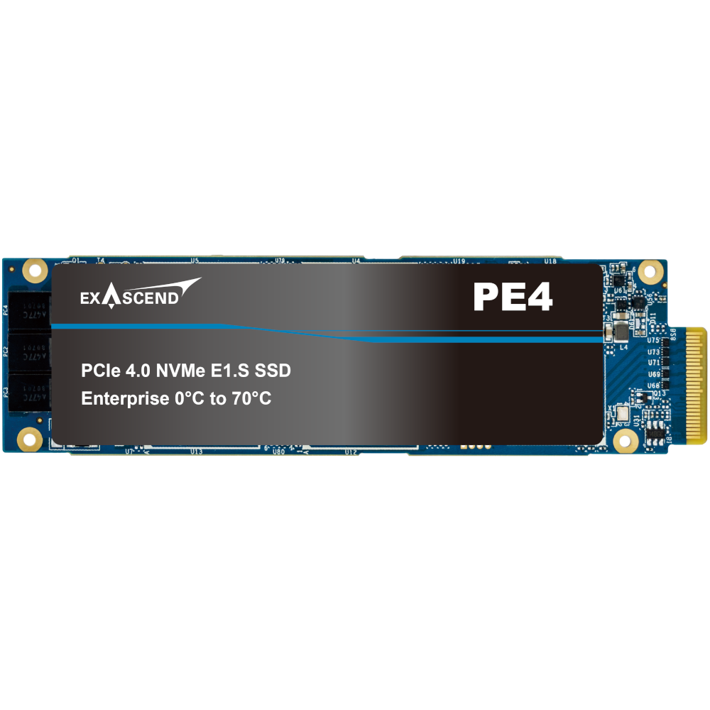 15.36TB Exascend PE4-series SSD NVMe E1.S with SED/TCG OPAL, without housing/heatsink