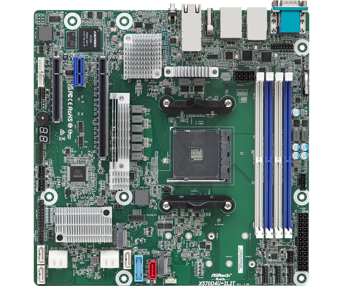ASRock Rack Motherboard X570D4U-2L2T/BCM