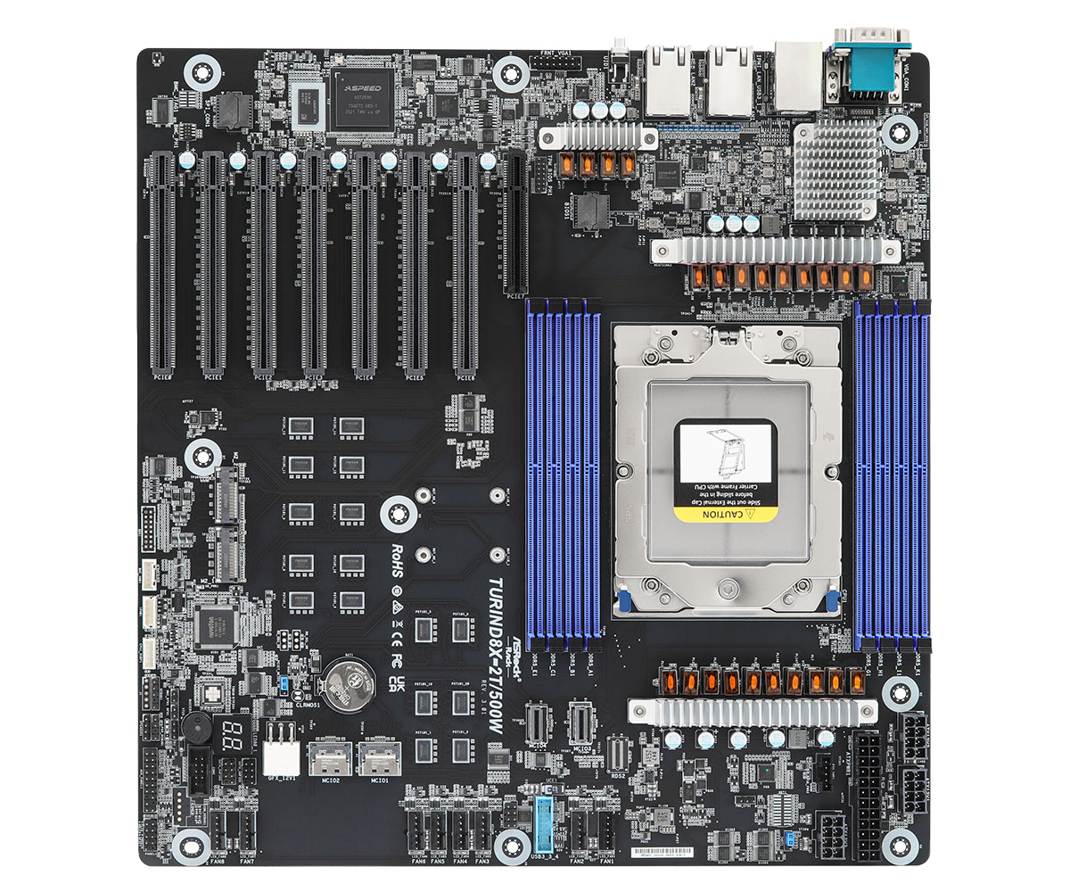 ASRock Rack Motherboard TURIND8X-2T/500W